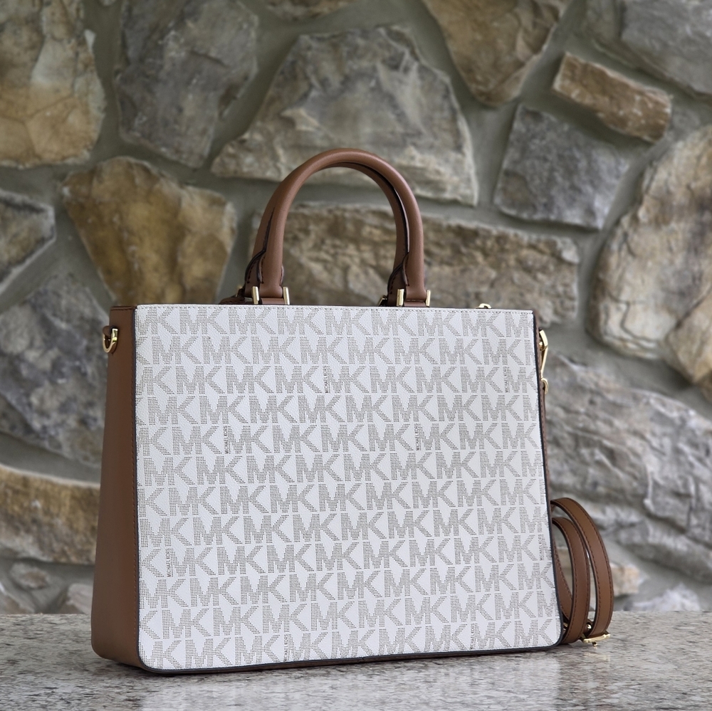 Michael Kors Jessie Logo Large Satchel - Picture 3 of 10